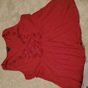 Torrid red embroidered tank